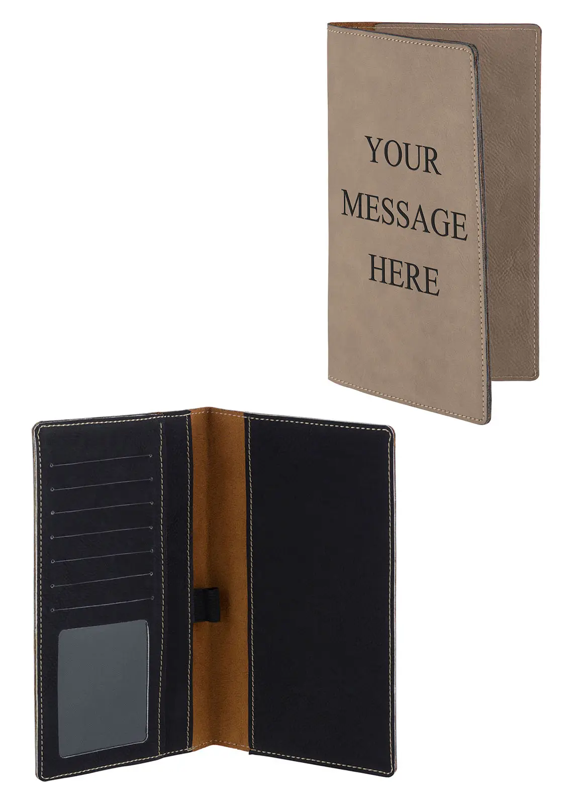 Leatherette Cheque Wallet
