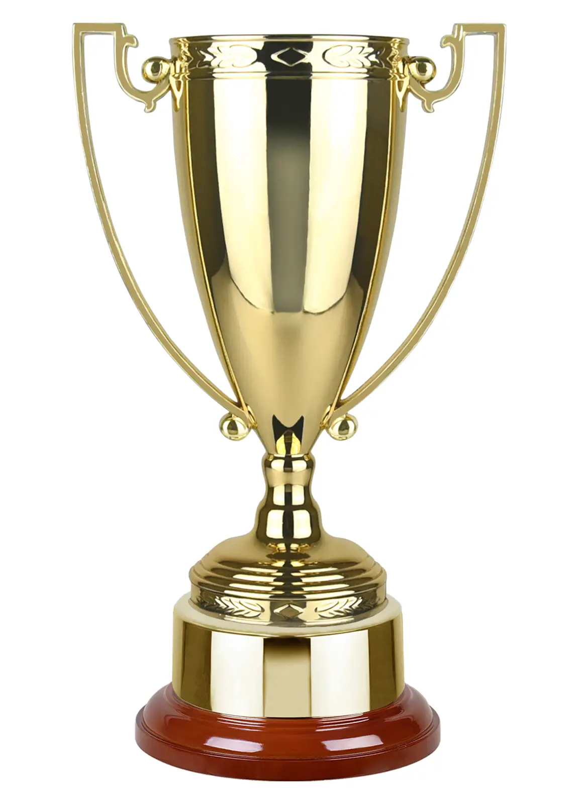 Gold Finish Geometric Endurance Award on Rosewood Bases